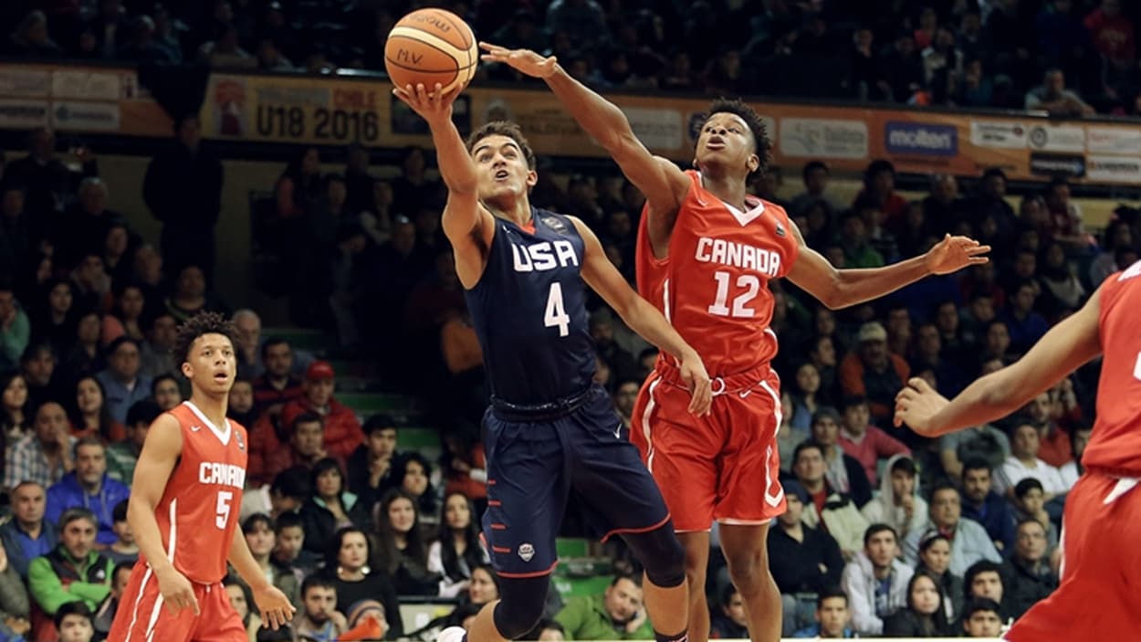 Trae Young with Team USA U18 in 2016 Trae Young with Team USA U18 in 2016